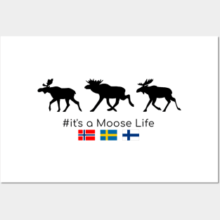 Animals in Scandinavian traffic Posters and Art